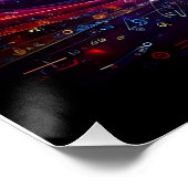 Mathematische Abstrakte Wirbel Grafikdesign Poster (Ecke)