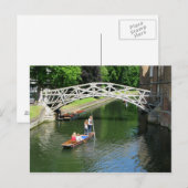 Mathematische Brücke, Cambridge Postkarte (Vorne/Hinten)