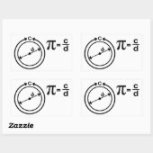 Mathematische Definition von Pi Rechteckiger Aufkleber (Blatt)