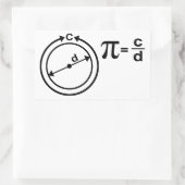 Mathematische Definition von Pi Rechteckiger Aufkleber (Tasche)