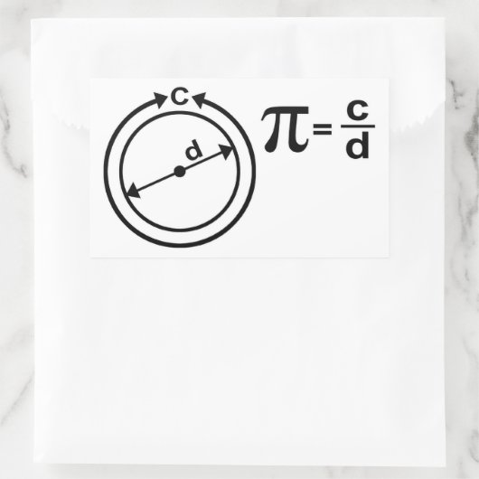 Mathematische Definition von Pi Rechteckiger Aufkleber (Tasche)
