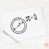 Mathematische Definition von Pi Rechteckiger Aufkleber (Umschlag)