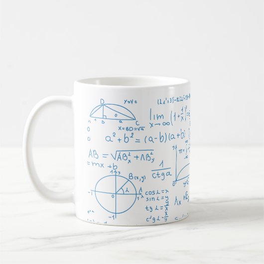 Mathematische Design-Tasse Kaffeetasse (Links)