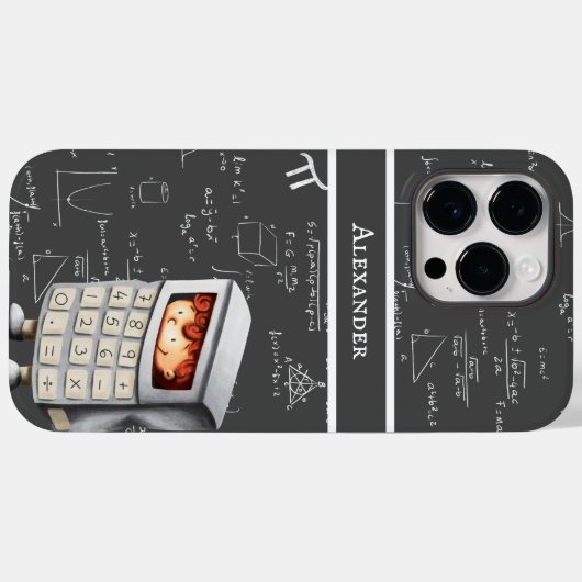 Mathematische Formeln, die von Weiß handgeschriebe Case-Mate iPhone Hülle (Rückseite (Horizontal))