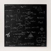 Mathematische Formeln und Gleichungen Schwarz und Puzzle (Vertikal)