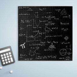 Mathematische Formeln und Gleichungen Schwarz und  Puzzle