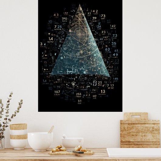 Mathematische Formeln zur Lösung von Problemen in Poster (Küche)