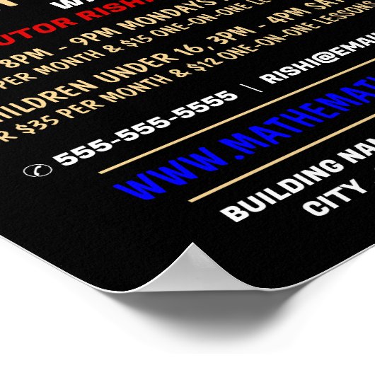 Mathematische Formen, Math-Klassen-Werbung Poster (Ecke)