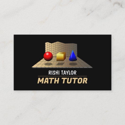 Mathematische Formen, Math Tutor, Lehrer Visitenkarte (Vorderseite)