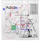 Mathematische Frage für Sie Duschvorhang (Vorderseite)