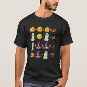 Mathematische Gleichung Kürbis Geist Hexe Flederma T-Shirt