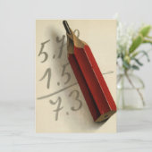 Mathematische Gleichung mit rotem Bleistift, Vinta (Stehend Vorderseite)