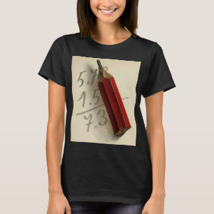 Mathematische Gleichung mit rotem Bleistift, Vinta T-Shirt