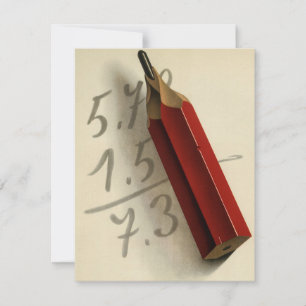 Mathematische Gleichung mit rotem Stift, Vintage-G