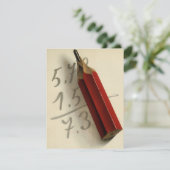 Mathematische Gleichung mit rotem Stift, Vintage-G (Stehend Vorderseite)