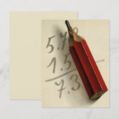 Mathematische Gleichung mit rotem Stift, Vintage-G (Vorne/Hinten)