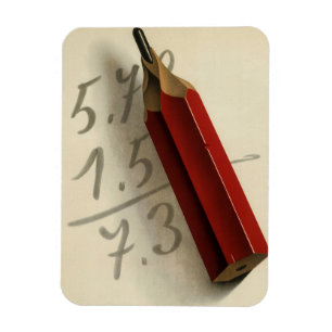 Mathematische Gleichung mit rotem Stift, Vintage-G Magnet