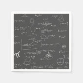 Mathematische Gleichungen, Formeln und grafisches  Serviette (Vorderseite)