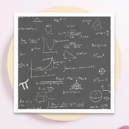 Mathematische Gleichungen, Formeln und grafisches  Serviette