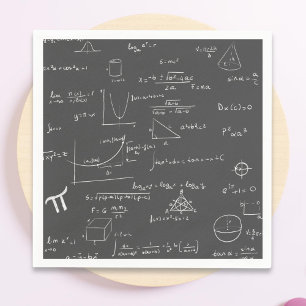 Mathematische Gleichungen, Formeln und grafisches Serviette