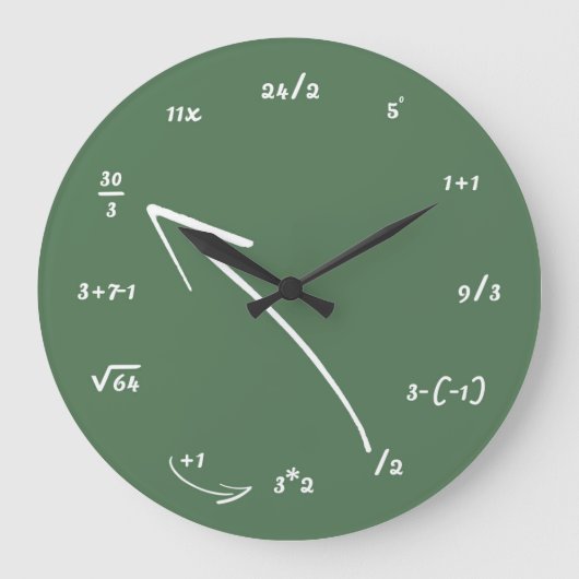 Mathematische Gleichungen Große Wanduhr (Vorderseite)