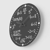 Mathematische Gleichungen Lover Black Clock Große Wanduhr (Winkel)