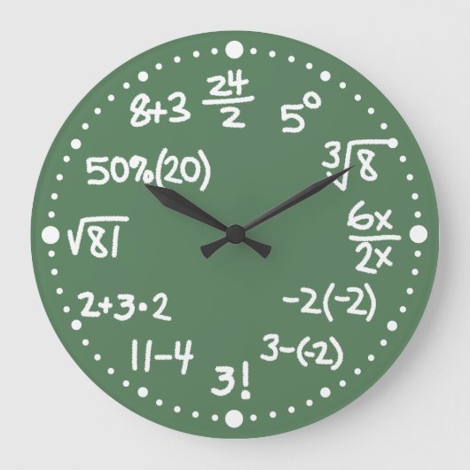 Mathematische Gleichungen Uhr Uhr Version zwei (Vorderseite)