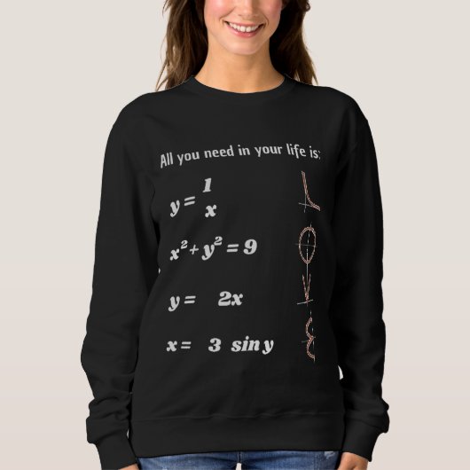 Mathematische Liebe Sweatshirt (Vorderseite)