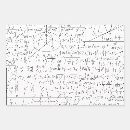 Mathematische Liebhaber, Mathematik Formel, Mathe Geschenkpapier Set (Vorderseite)