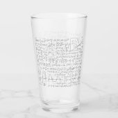 Mathematische Liebhaber, Mathematik Formel, Mathe  Glas (Rückseite)