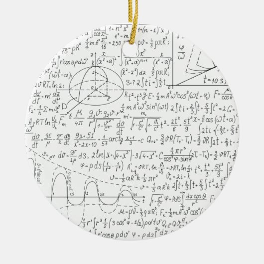 Mathematische Liebhaber, Mathematik Formel, Mathe  Keramik Ornament (Vorne)