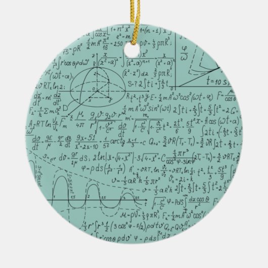 Mathematische Liebhaber, Mathematik Formel, Mathe  Keramik Ornament (Vorne)
