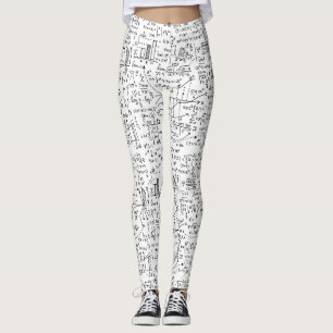 mathematische schwarz-weiße Schriften Leggings