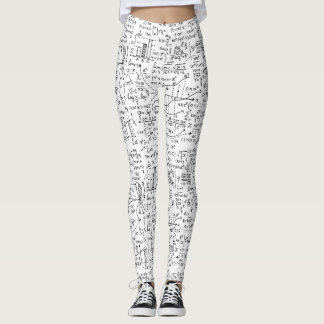 mathematische schwarz-weiße Schriften Leggings