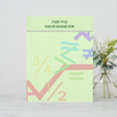 Mathematische Symbole Buchstaben Briefbogen (Stehend Vorderseite)