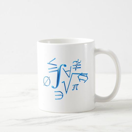 mathematische Symbole mathematical symbols Kaffeetasse