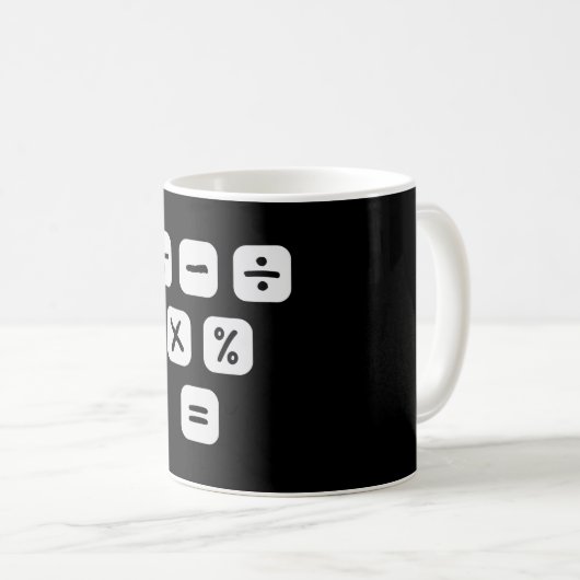 Mathematische Symbole mathematische Zeichen Kaffeetasse (VorderseiteRechts)