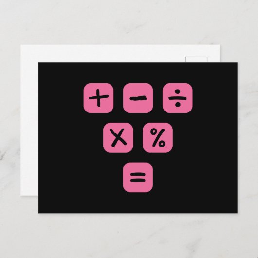 Mathematische Symbole mathematische Zeichen Postkarte (Vorne/Hinten)