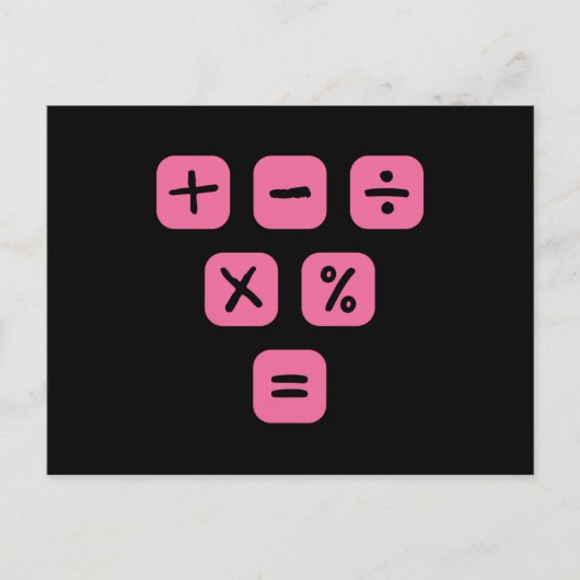 Mathematische Symbole mathematische Zeichen Postkarte (Vorderseite)