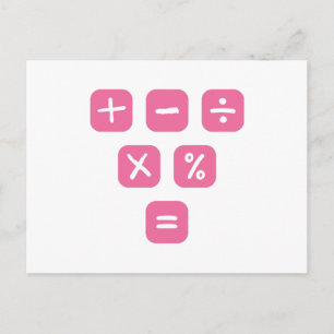 Mathematische Symbole mathematische Zeichen Postkarte