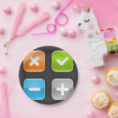 Mathematische Symbole Pappteller (Party)