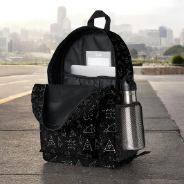 Mathematische Symbole, zurück zur Schule Bedruckter Rucksack