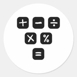 Mathematische Zeichen Runder Aufkleber