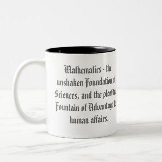Mathematische Zitate Zweifarbige Tasse