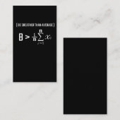 Mathematischer Formel Größerer durchschnittlicher  Visitenkarte (Vorne/Hinten)