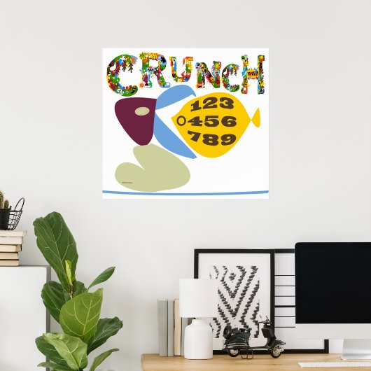 Mathematischer Spaß "Crunch numbers"-Abbildung Dru Poster (Heimbüro)