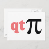 Mathematischer Spaß - Niedliches T-Shirt Pi Postkarte (Vorne/Hinten)