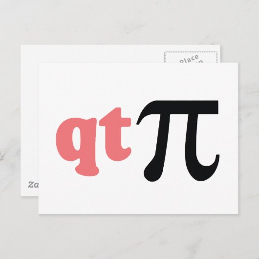 Mathematischer Spaß - Niedliches T-Shirt Pi Postkarte (Vorne/Hinten)