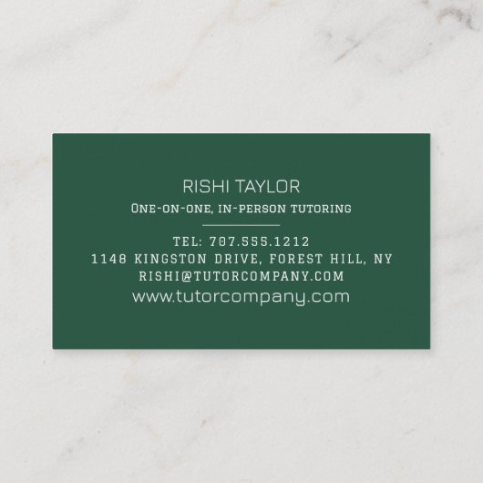 Mathematisches Chalkboard, Mathematiklehrer, Lehre Visitenkarte (Rückseite)