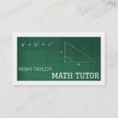 Mathematisches Chalkboard, Mathematiklehrer, Lehre Visitenkarte (Vorderseite)